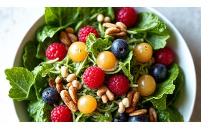 Vibrant seasonal salad with leafy greens